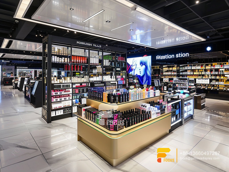Custom Perfume Display Cosmetic Store Furniture Wig Stand