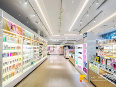 Perfume Wall Display Cosmetic Stand Design Wig Wall Display