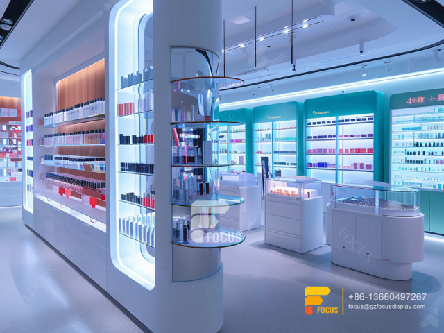 Cosmetic Counter Display Manufacturers Perfume Shelfs Wig Hair Stand