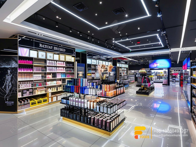 Custom Perfume Shelves Cosmetics Stand Designs Hair Store