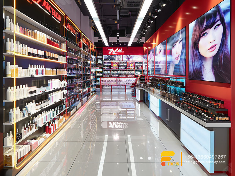 Cosmetic Display Units Perfume Rack Design Wig Shelf