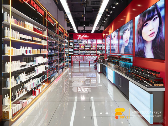 Cosmetic Display Units Perfume Rack Design Wig Shelf