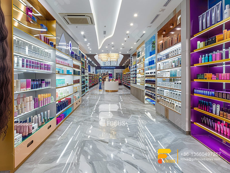 Perfume Glass Stand Cosmetic Fixtures Designs Hair Store