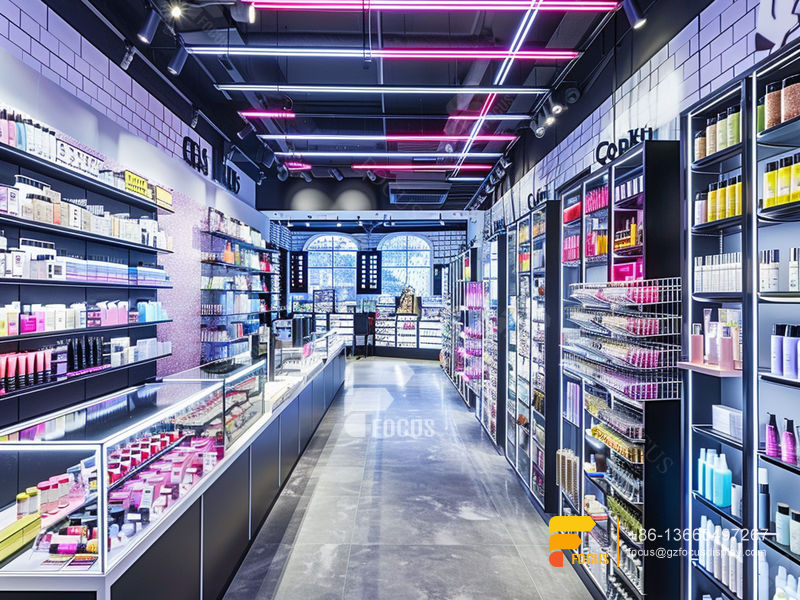 Cosmetic Shop Rack Design Perfume Counter Wigs Retail Stores