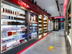 Cosmetic Shelves Perfume Store Design Wig Display Cabinet