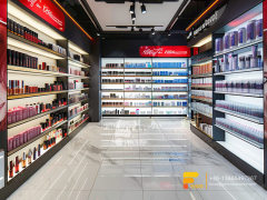 Cosmetic Shop Design Perfume Display Wall Wig Rack Stand
