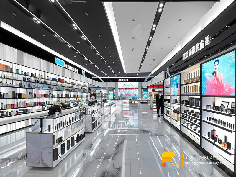 Cosmetic Shelf Display Skin Care Shelf Wig Showcase
