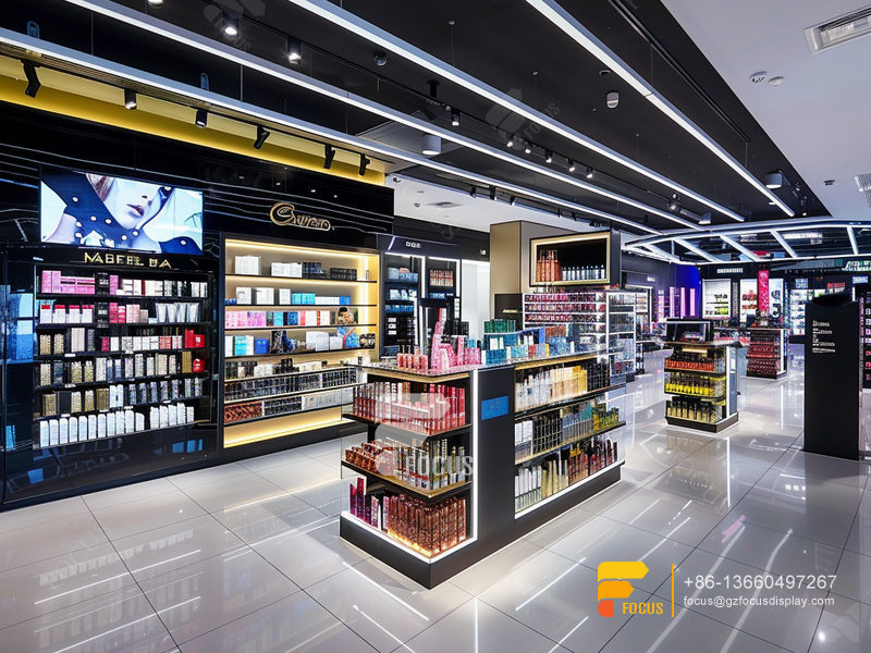 Custom Perfume Shelves Cosmetics Stand Designs Hair Store