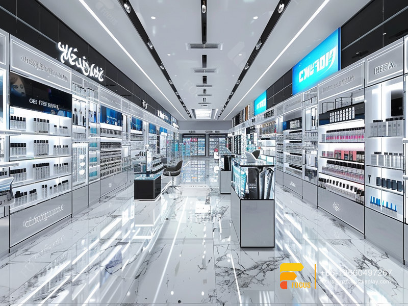 Cosmetic Shelf Display Skin Care Shelf Wig Showcase