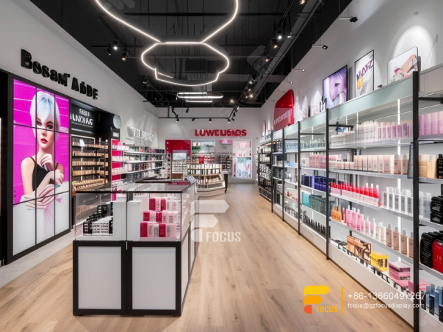 Perfume Stands Cosmetic Shop Interior Design Wigs Retail Stores