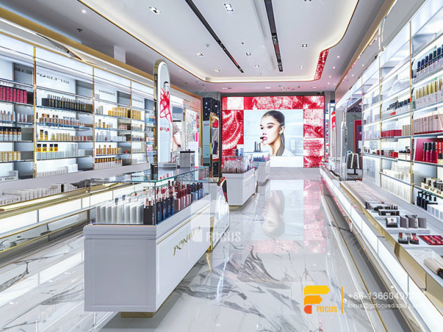 Cosmetic Retail Shop Perfume Shelves Wig Store Design