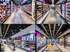 Perfume Wall Shelf Cosmetics Display Shelves Wig Store Design