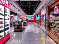 Perfume Counter Cosmetic Wall Shelf Hair Shop Interior Design