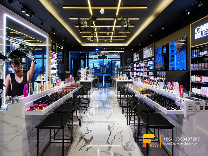 Perfume Stands Cosmetic Shop Interior Design Wigs Retail Stores