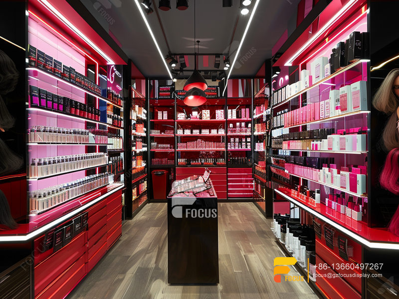 Cosmetic Store Shelf Tiered Perfume Stand Hair Furniture Supplies