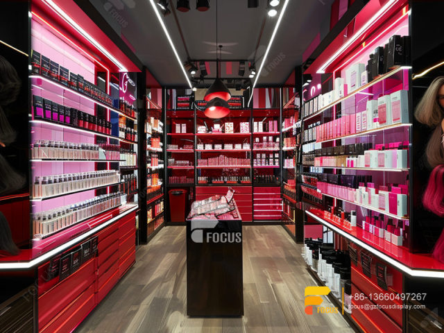 Cosmetic Store Shelf Tiered Perfume Stand Hair Furniture Supplies