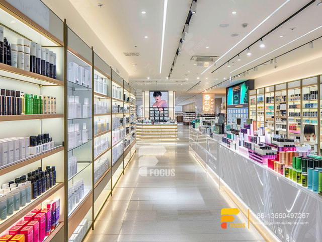 Retail Perfume Stores Cosmetic Furniture Design Wig Display Rack