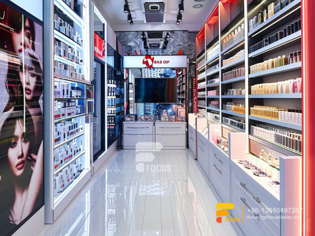 Cosmetic Counter Display Perfume Furniture Wig Store Design