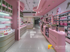 Cosmetic Retail Display Perfume Shelf Design Wig Showcase