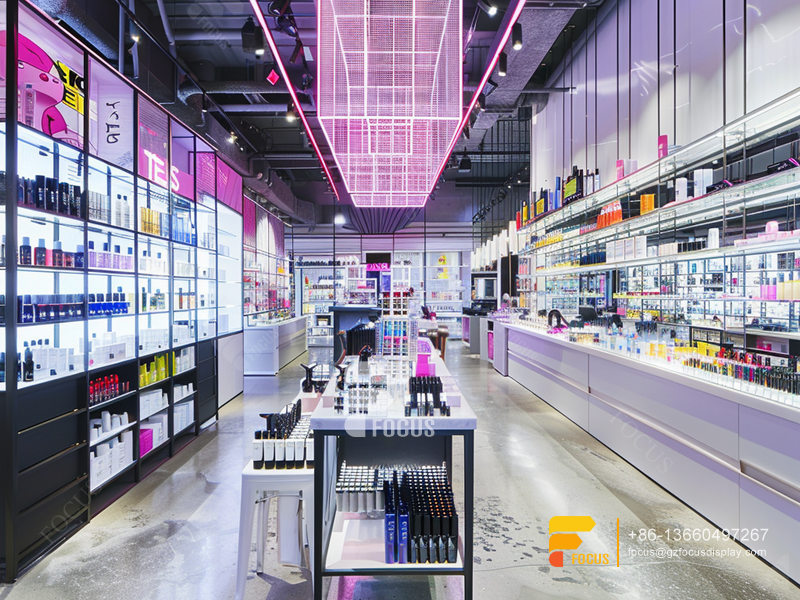Cosmetic Shop Furniture Design Perfume Showcase Display Hair Stand