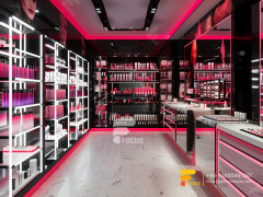 Cosmetic Store Design Perfume Cabinet Glass Wig Showcase