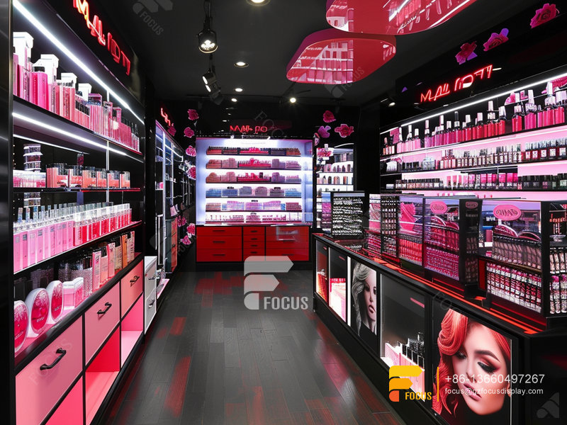 Cosmetic Store Shelf Tiered Perfume Stand Hair Furniture Supplies