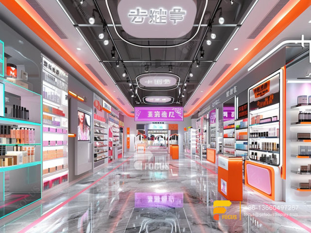Custom Cosmetic Displays Skin Care Shelf Hair Stand