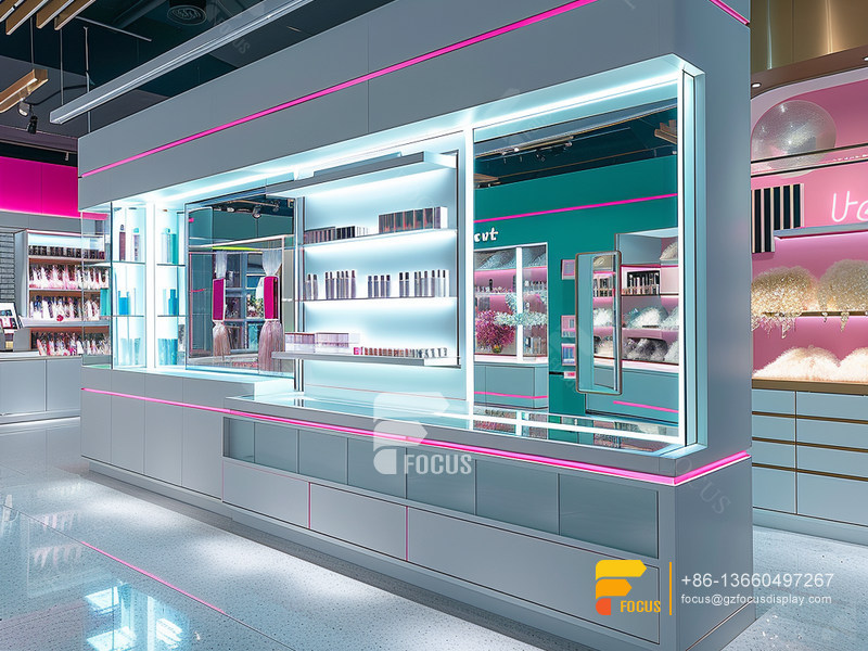 Custom Perfume Stand Design Cosmetic Fixtures Wigs Stands