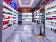 Perfume Rack Design Cosmetic Shop Shelves Wood Wig Stand