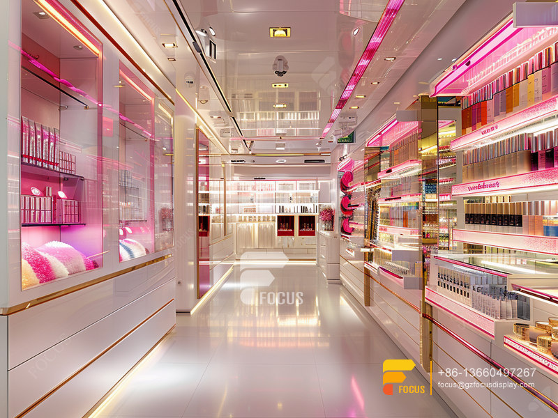Cosmetic Rack Design Perfume Shop Display Wig Showcase