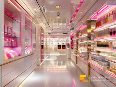 Cosmetic Rack Design Perfume Shop Display Wig Showcase