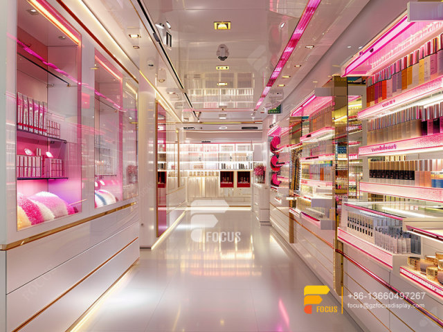 Cosmetic Rack Design Perfume Shop Display Wig Showcase