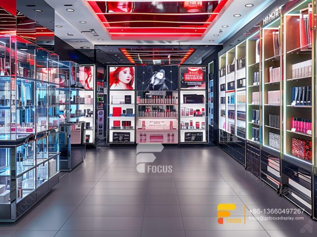 Perfume Showcase Display Cosmetic Shop Counter Wig Stand