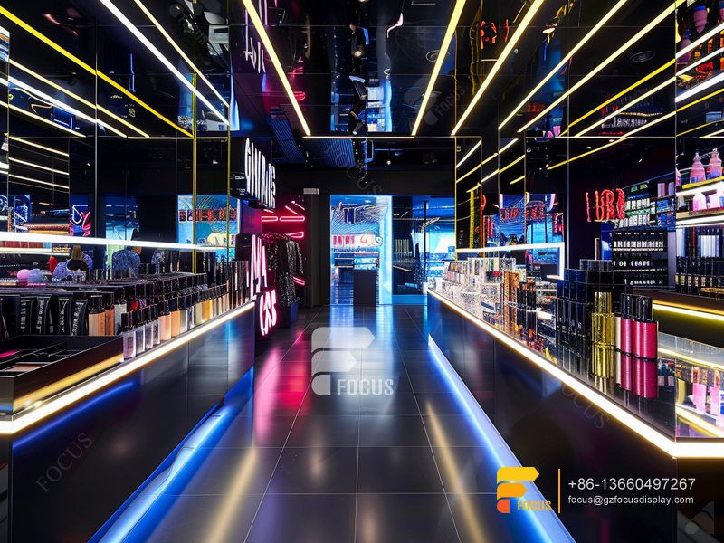 Perfume Stands Cosmetic Shop Interior Design Wigs Retail Stores