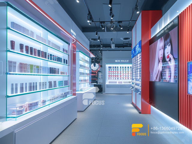Perfume Shelf Design Design Cosmetics Shop Wig Display Case