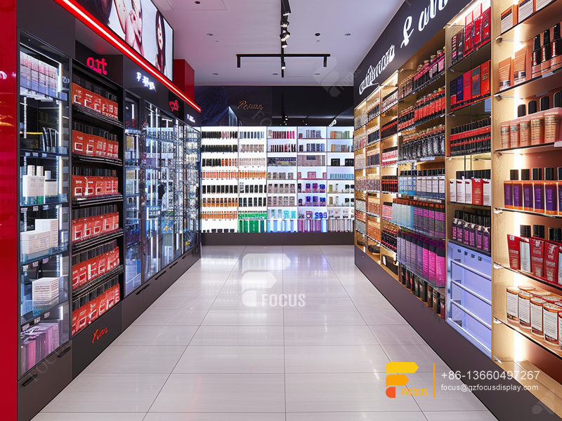 Perfume Showcase Display Cosmetic Shop Counter Wig Stand