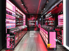 Cosmetic Store Design Perfume Cabinet Glass Wig Showcase