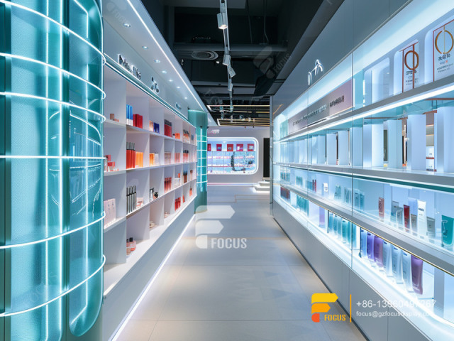Cosmetics Shelf Design Perfume Store Wig Display Case