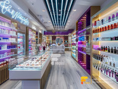 Perfume Glass Stand Cosmetic Fixtures Designs Hair Store