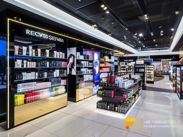 Custom Perfume Shelves Cosmetics Stand Designs Hair Store