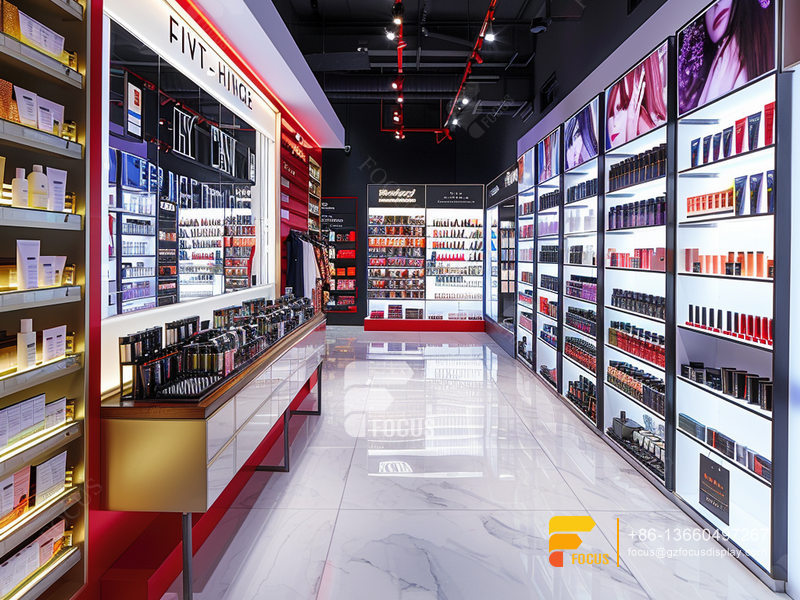 Cosmetic Display Manufacturers Perfume Counter Stand Wig