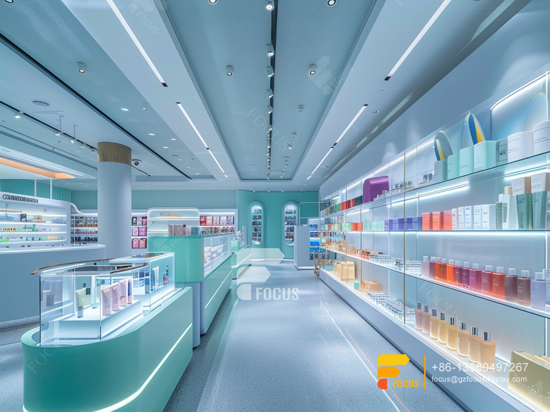 Perfumes Rack Display Stand Cosmetics Hair Shop Interior Design