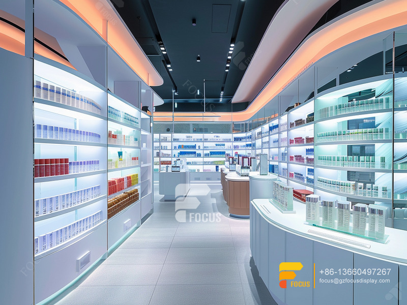 Perfume Shelf Design Design Cosmetics Shop Wig Display Case