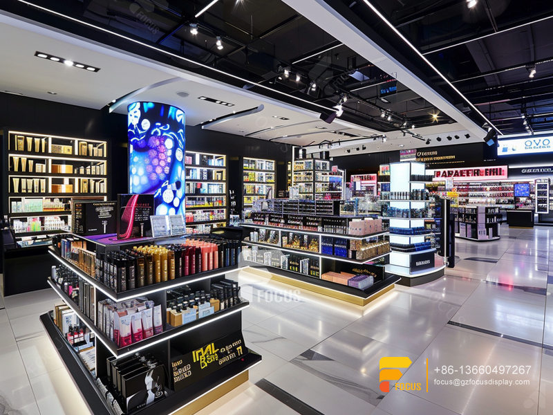 Perfume Stands Cosmetic Shop Interior Design Wigs Retail Stores