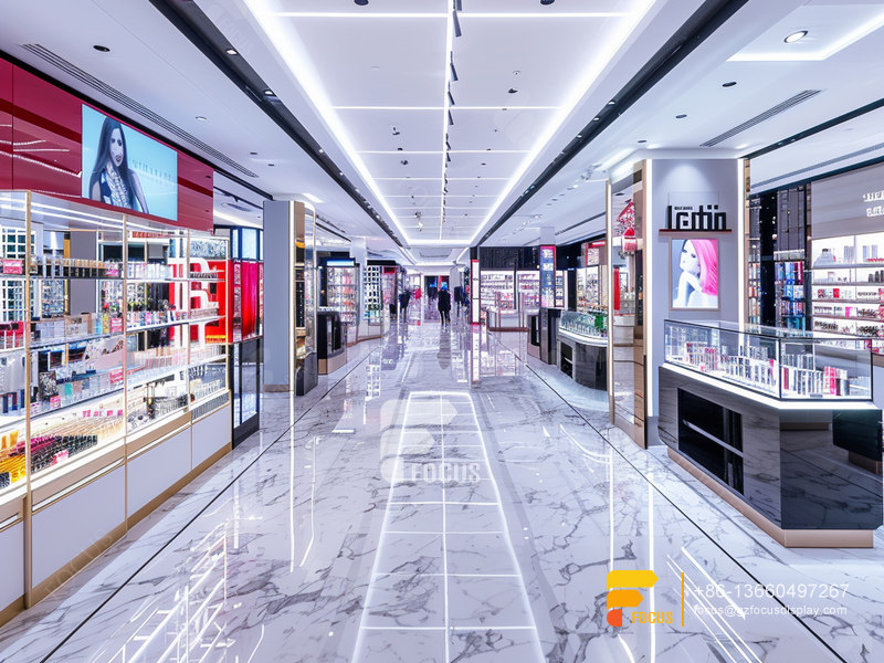 Cosmetic Retail Shop Perfume Shelves Wig Store Design