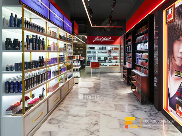 Cosmetic Display Stand Manufacturers Perfume Shelfs Wig Rack