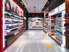 Perfume Store Interior Design Cosmetics Cabinet Wooden Hair Rack