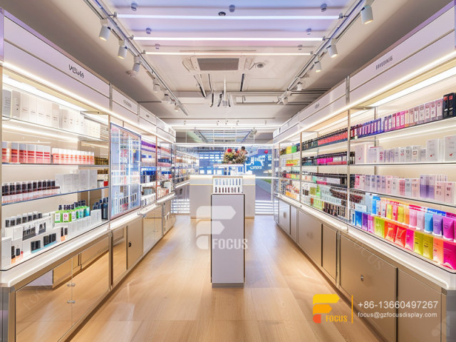 Perfume Display Wall Beauty Counter Cosmetics Wig Stands