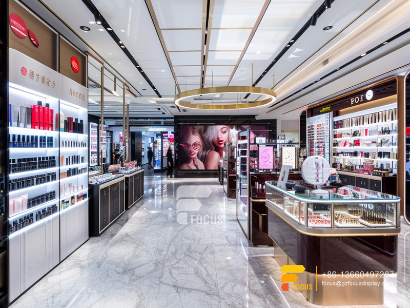 Cosmetic Retail Shop Perfume Shelves Wig Store Design