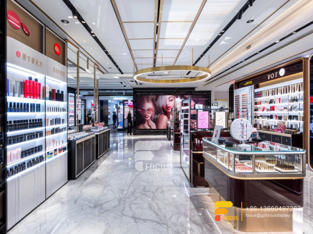 Cosmetic Retail Shop Perfume Shelves Wig Store Design